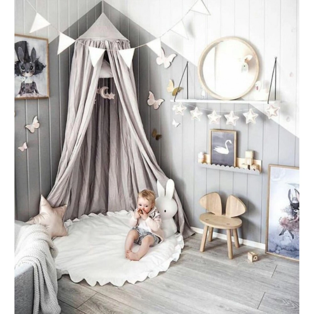 Baby Play Mats Round Floor Soft Cotton Baby Bedding Blanket Lace Crawling Mat Game Pad Toys For Children Room Nursery Decor