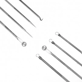 Rose Gold 4pcs/set Blackhead Comedone Acne Pimple Belmish Extractor Vacuum Blackhead Remover Tool Spoon for Face Skin Care Tool