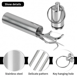 4Pcs/lot Stainless Steel Toothpick Set Tooth Flossing Reusable Toothpicks Portable Toothpick Floss Teeth Cleaner Oral Cleaning