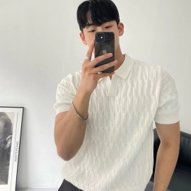 2023 M-3XL Men's Clothing Light Luxury Knitted Pol..